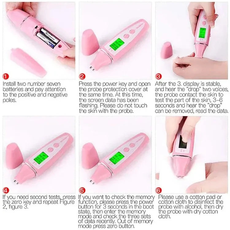 Skin Moisture Tester for Facial Care