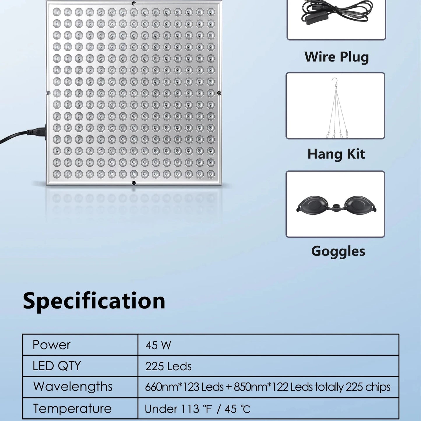 LED Red Therapy Lamp