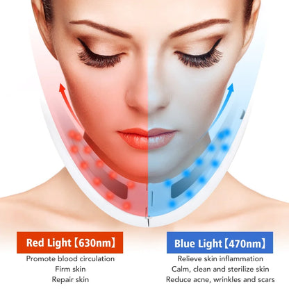 LED facial mask with microcurrent therapy